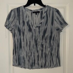 Supply and Demand Short Sleeve Blue-Gray Top